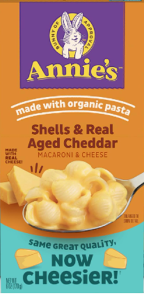ANNIE'S 'Shells & Real Aged Cheddar' Macaroni & Cheese 170 gr